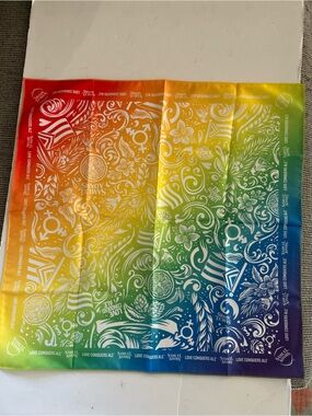 Samuel Adams Rainbow Bandana Scarf Multicolor love conquers ALE pride gear